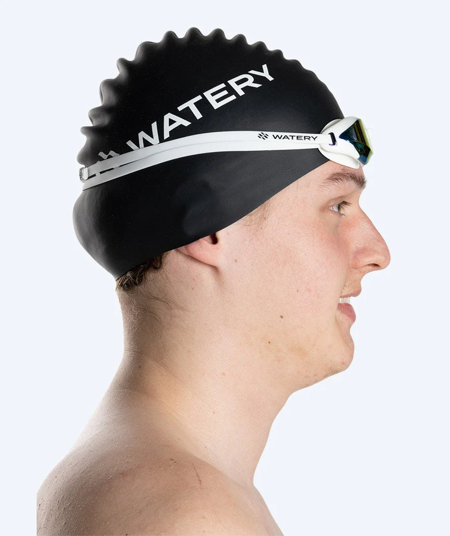 Watery Elite Schwimmbrillen - Poseidon Ultra Mirror - Weiß/Gold - Image 10
