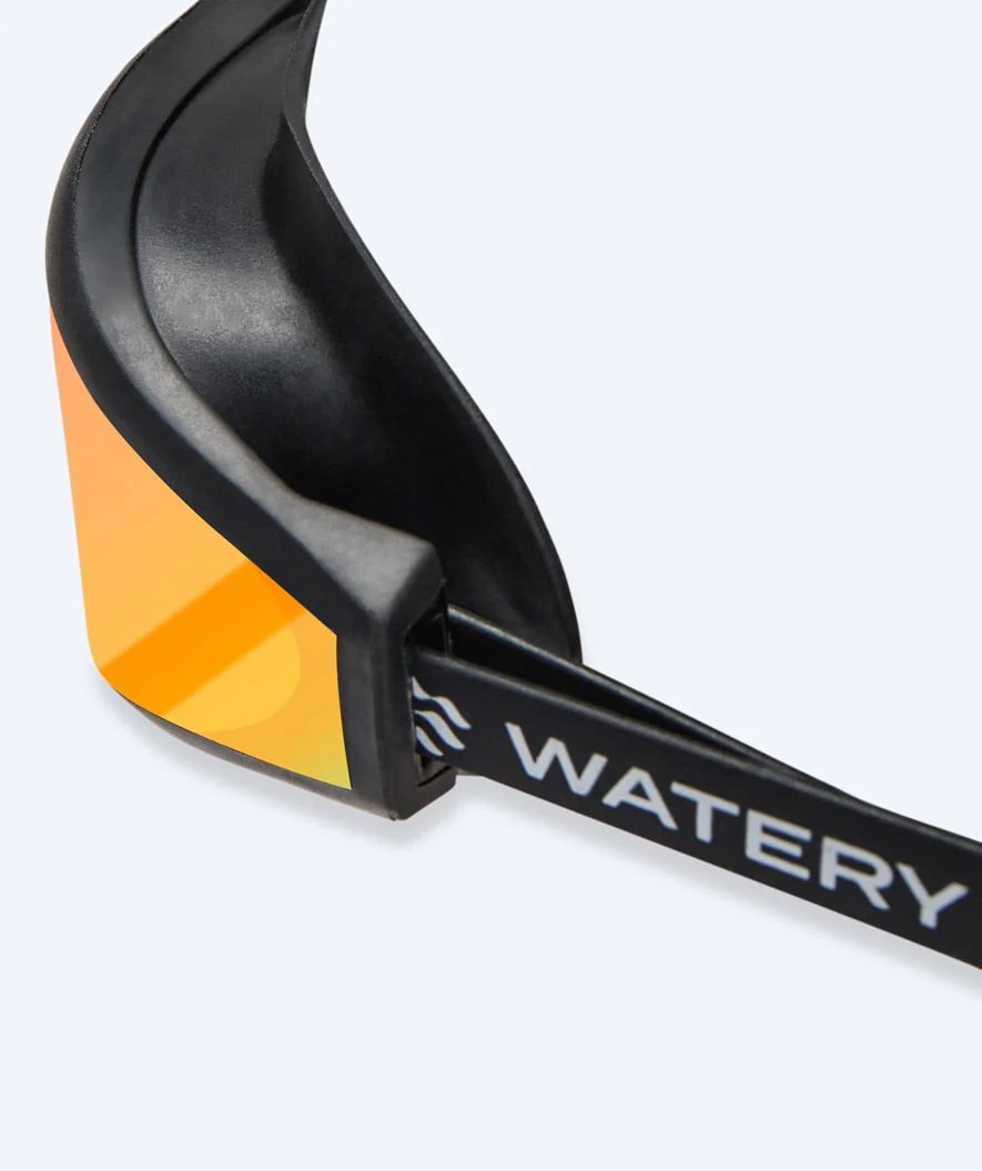 Watery Elite Schwimmbrillen - Storm Racer Mirror - Schwarz/Gold - Image 5