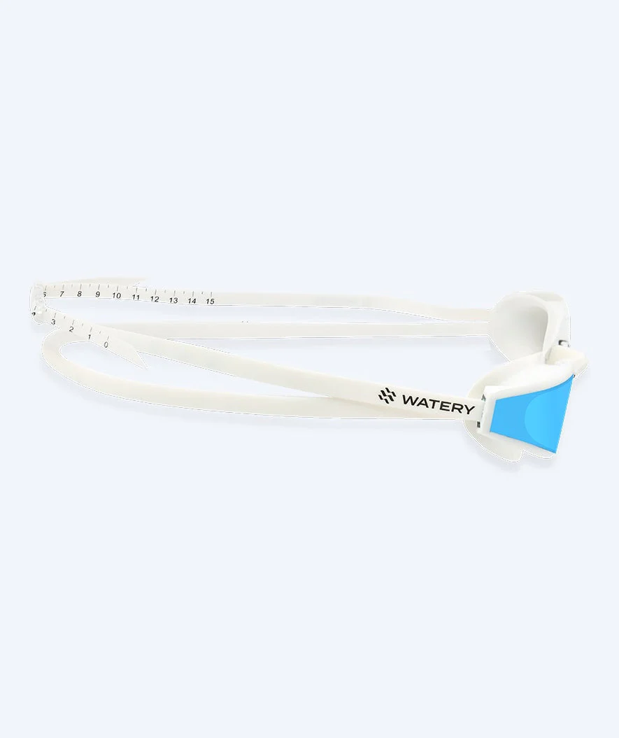 Watery Elite Schwimmbrillen - Storm Racer Mirror - Weiß/Blau - Image 4
