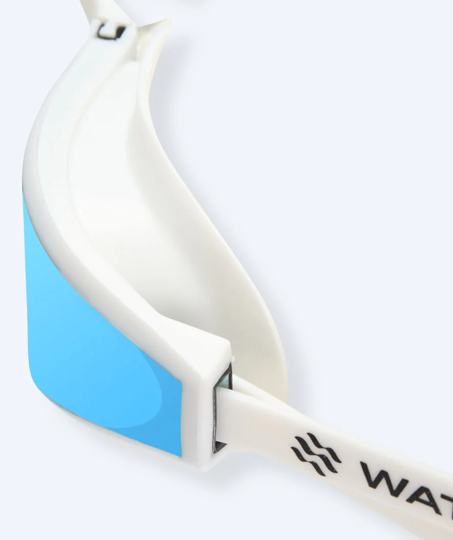 Watery Elite Schwimmbrillen - Storm Racer Mirror - Weiß/Blau - Image 6