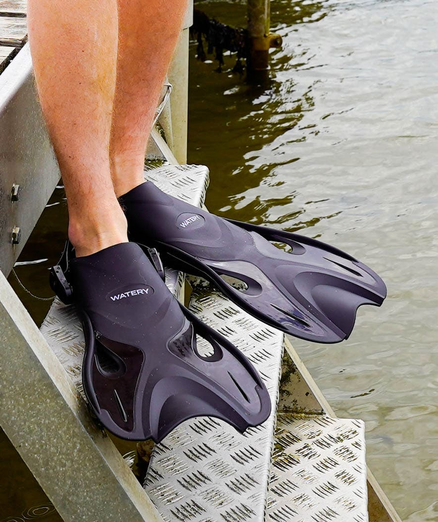 Watery Kurzflosse für Schwimmer - Fisher - Schwarz - Image 6