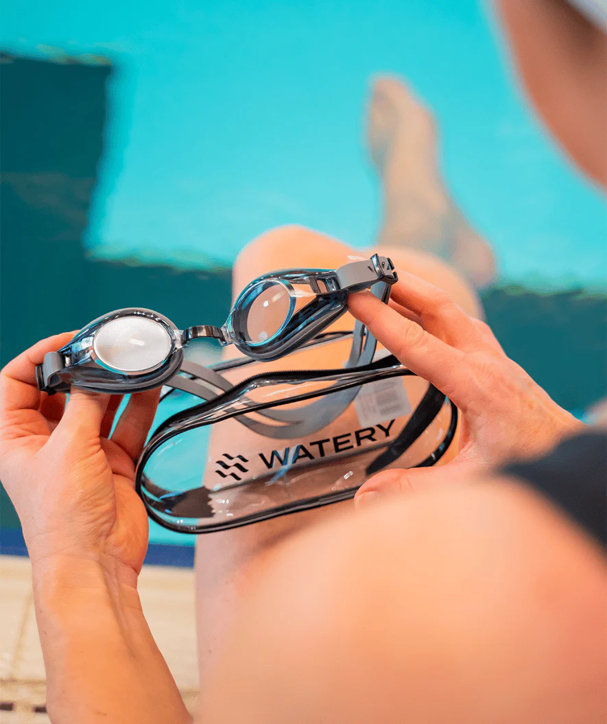 Watery Schwimmbrillen mit Sehstärke für Kurzsichtige Erwachsene - (-1.5) – (-7.0) - Ridley - Schwarz - Image 7
