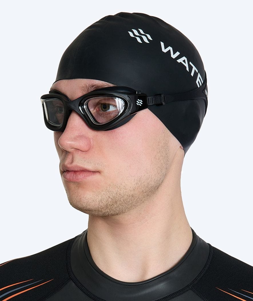 Watery Schwimmbrillen mit Sehstärke für Kurzsichtige Erwachsene - (-2.0) – (-6.0) - Raven Active - Schwarz/Klar - Image 2