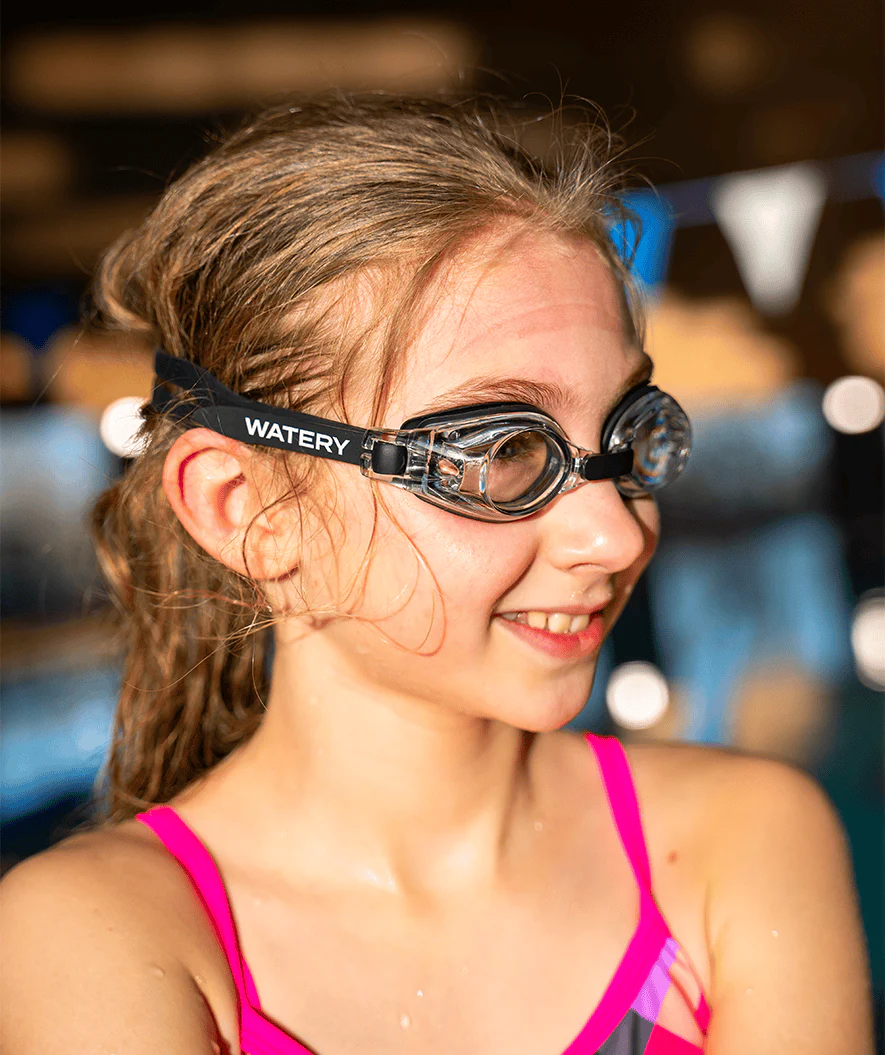 Watery Schwimmbrillen mit Sehstärke für Kurzsichtige Kinder - (-1.5) – (-7.0) - Baffin - Schwarz - Image 6