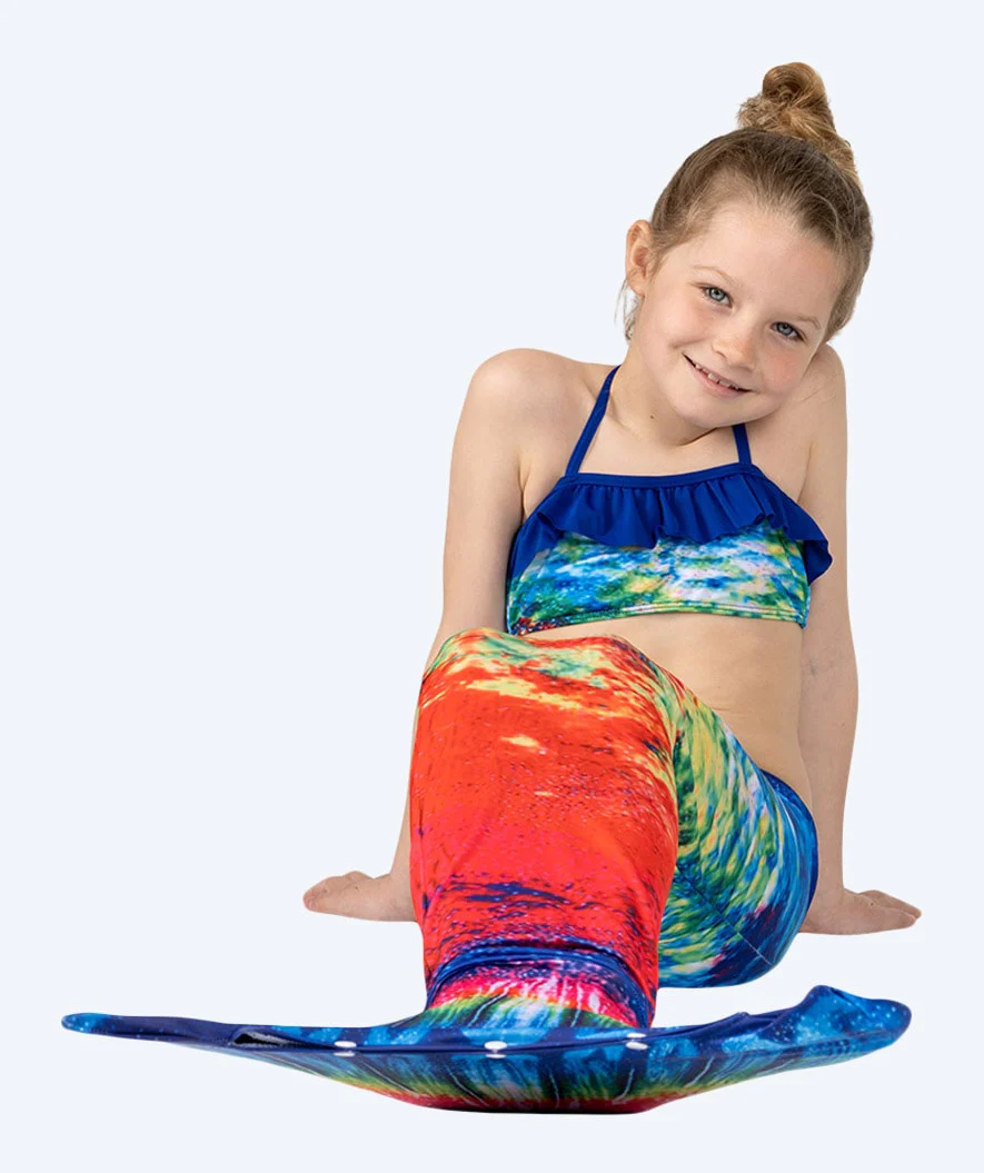 Watery Meerjungfrau Bikini Top für Mädchen - Rainbow Bloom - Image 6
