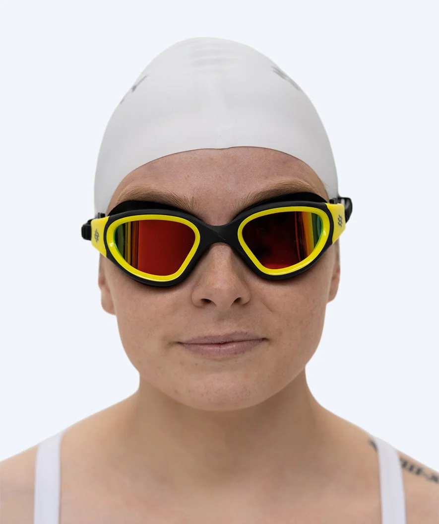 Watery Schwimmbrille für Freizeitschwimmer - Raven Mirror - Schwarz/Gelb - Image 7