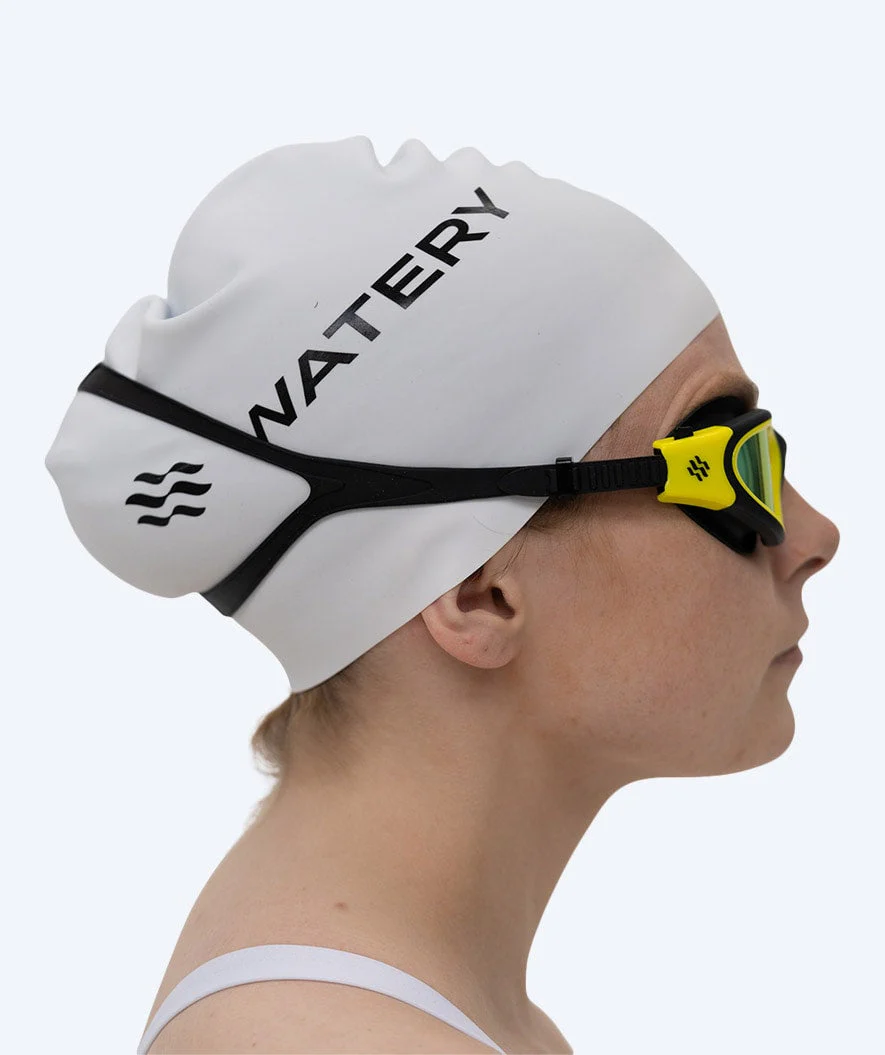 Watery Schwimmbrille für Freizeitschwimmer - Raven Mirror - Schwarz/Gelb - Image 8
