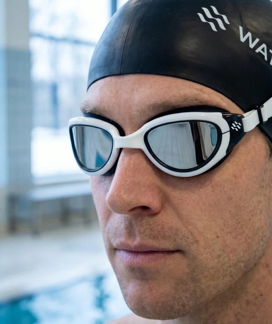 Watery Schwimmbrille für Freizeitschwimmer - Wade Mirror - Schwarz/Silber - Image 5