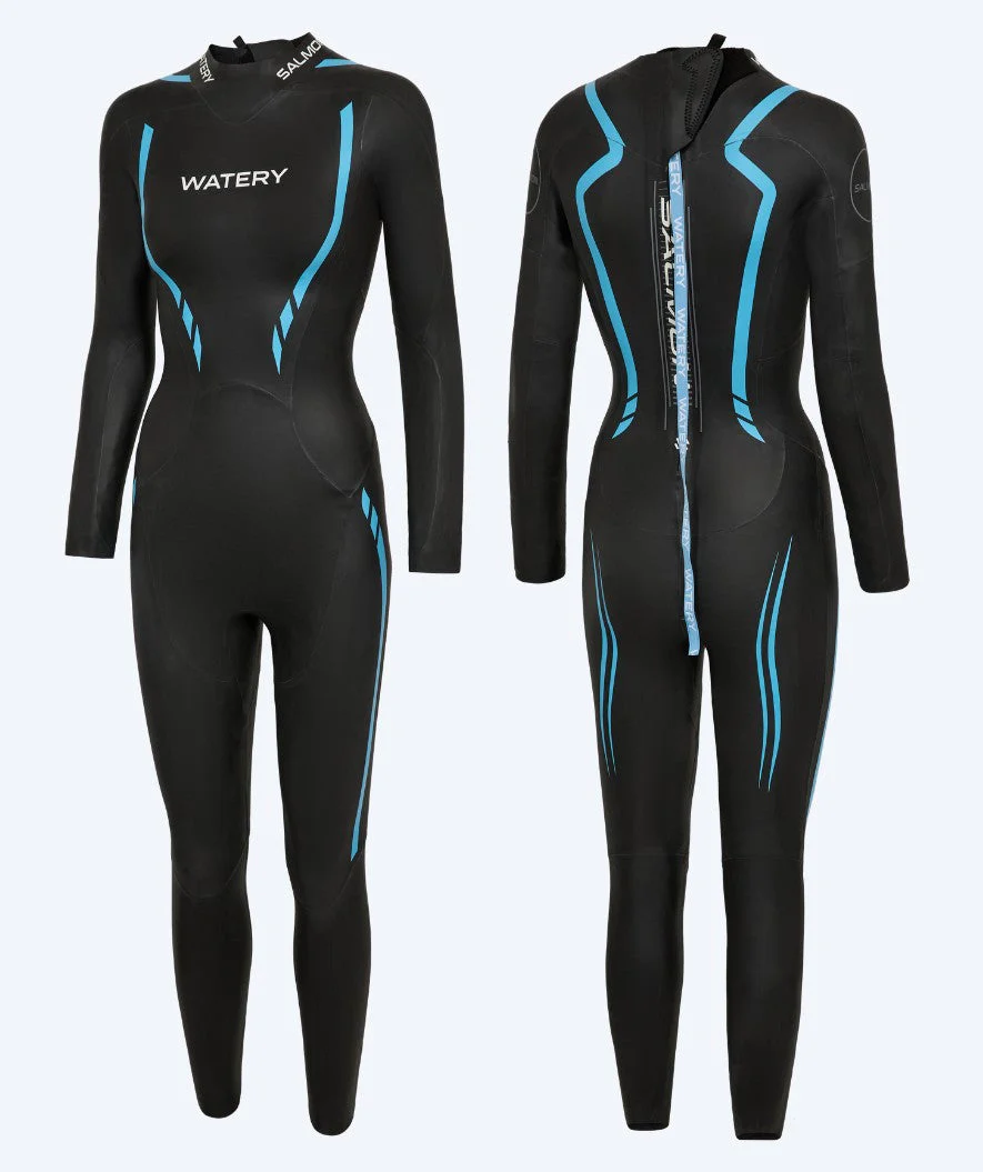 Watery Neoprenanzug für Damen - Salmon Glide - Schwarz/Blau