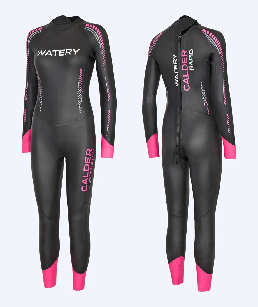 Watery Neoprenanzug für Damen - Calder Rapid - Schwarz/Rosa