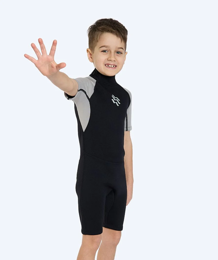 Watery Neoprenanzug für Kinder - Kurzarm Duncan (3mm) - Schwarz - Image 2