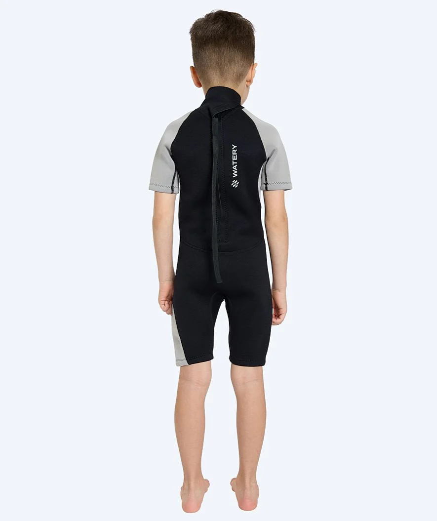 Watery Neoprenanzug für Kinder - Kurzarm Duncan (3mm) - Schwarz - Image 3