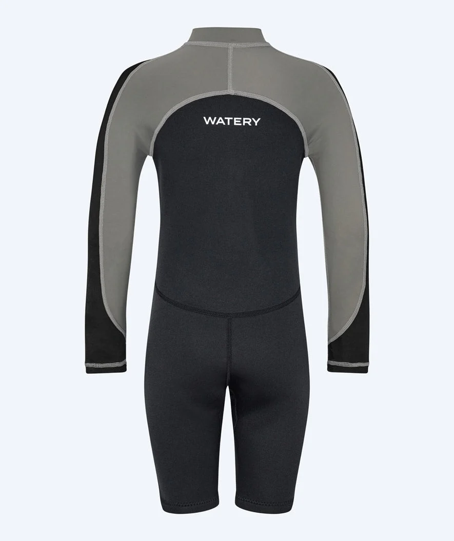 Watery UV Neoprenanzug für Kinder - Calypso Langarm - Grau/Schwarz - Image 3