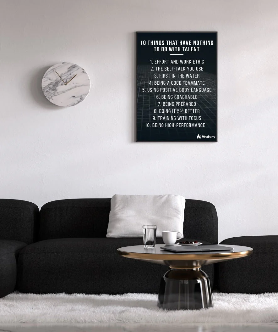 Watery Poster mit Schwimmsport-Motiven - 10 things that have nothing to do with talent - B2 - Image 2