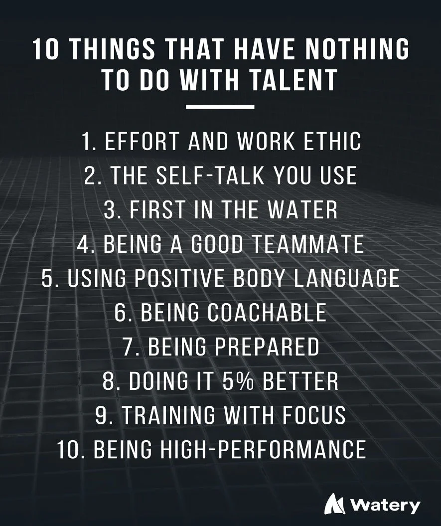 Watery Poster mit Schwimmsport-Motiven - 10 things that have nothing to do with talent - B2 - Image 3