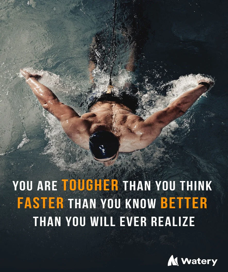 Watery Poster mit Schwimmsport-Motiven - You are tougher, faster and better! - Image 3