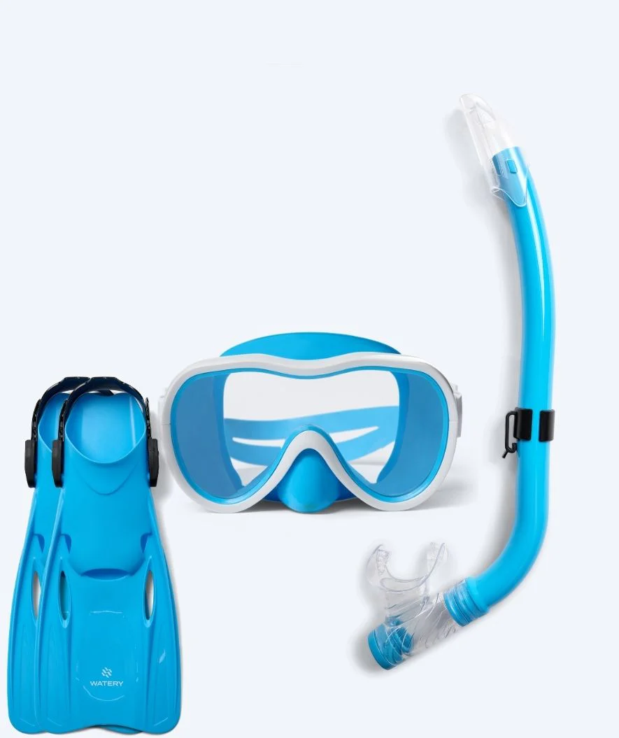 Watery Schnorchelset für Kinder (8-15) - Odine/Fleetwood - Blau/Blau