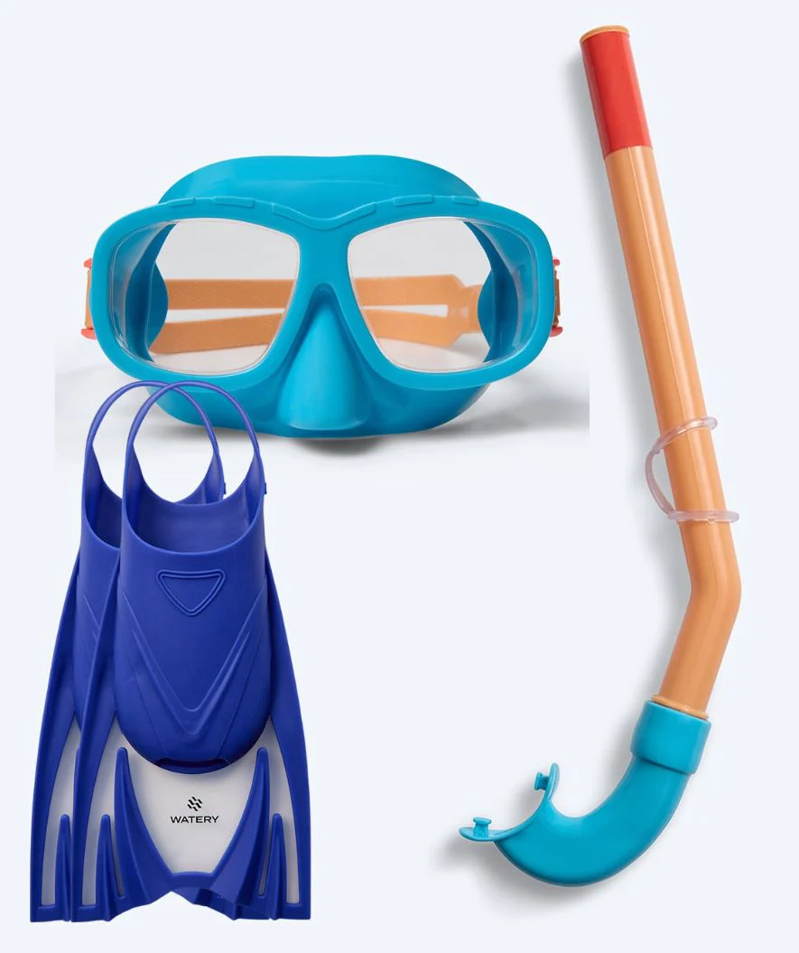 Watery Schnorchelset für Kinder (8-15) - Wyre/Bimasha - Orange/Blau