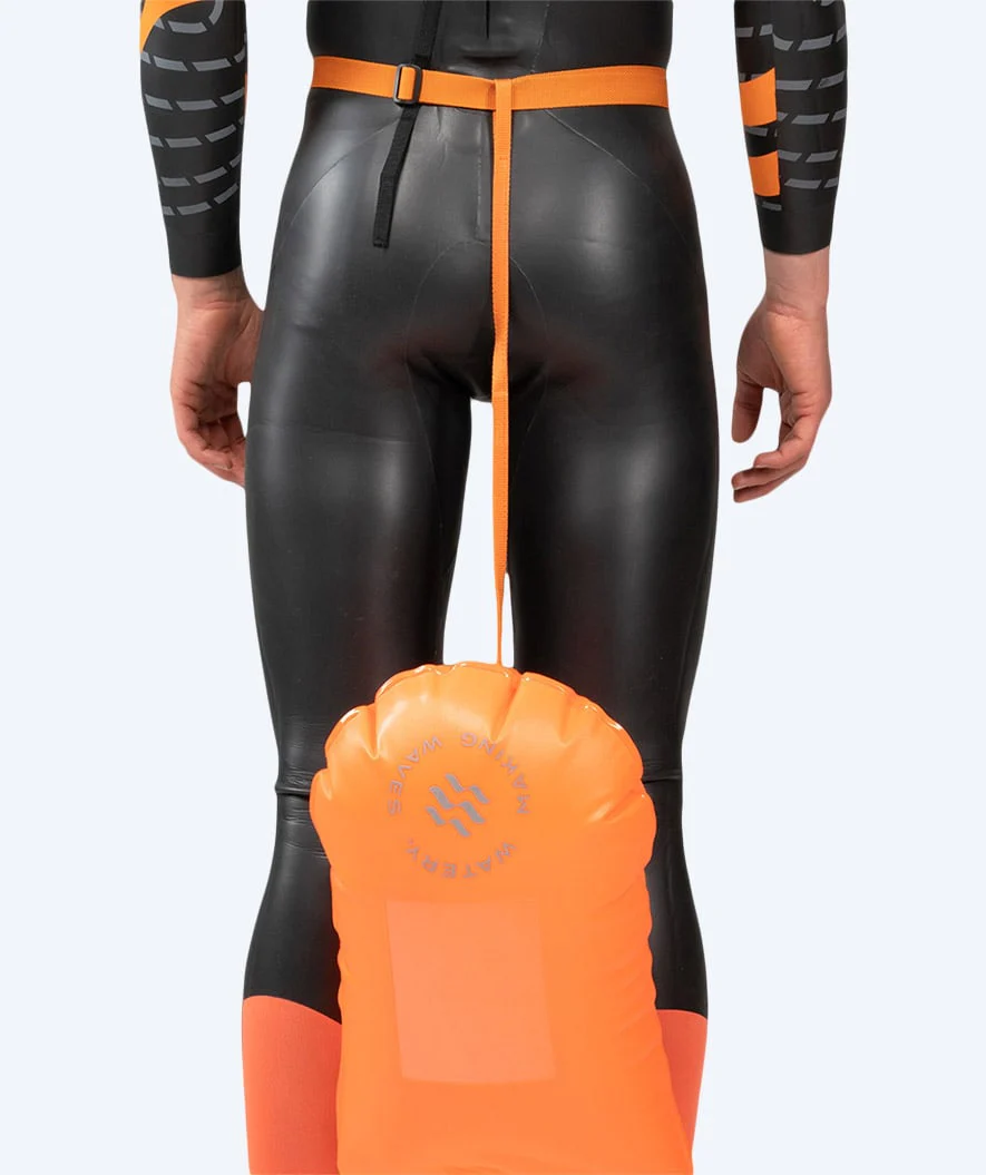 Watery Schwimmboje für Schwimmer - Window PVC 28L - Orange - Image 4