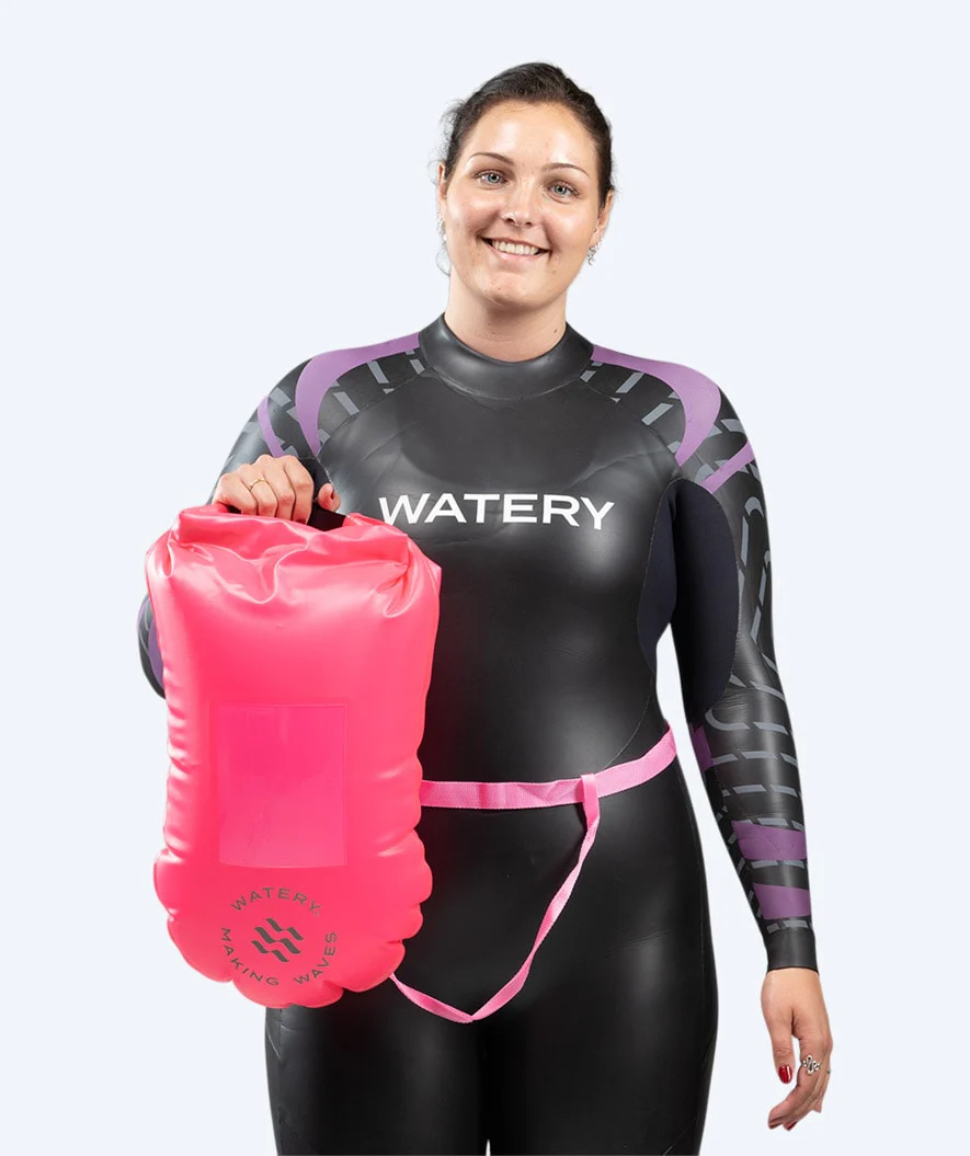 Watery Schwimmboje für Schwimmer - Window PVC 28L - Rosa - Image 3