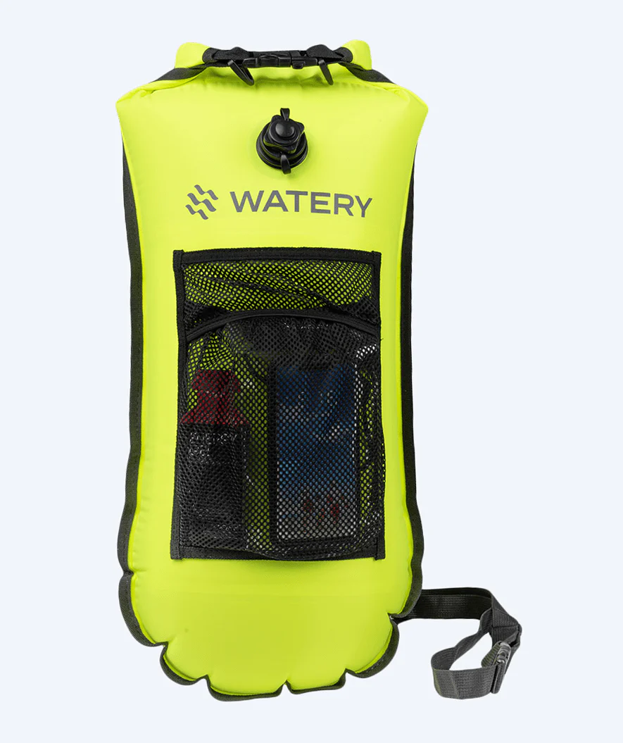 Watery Schwimmboje für Schwimmer - Pro 28L - Fluo Gelb