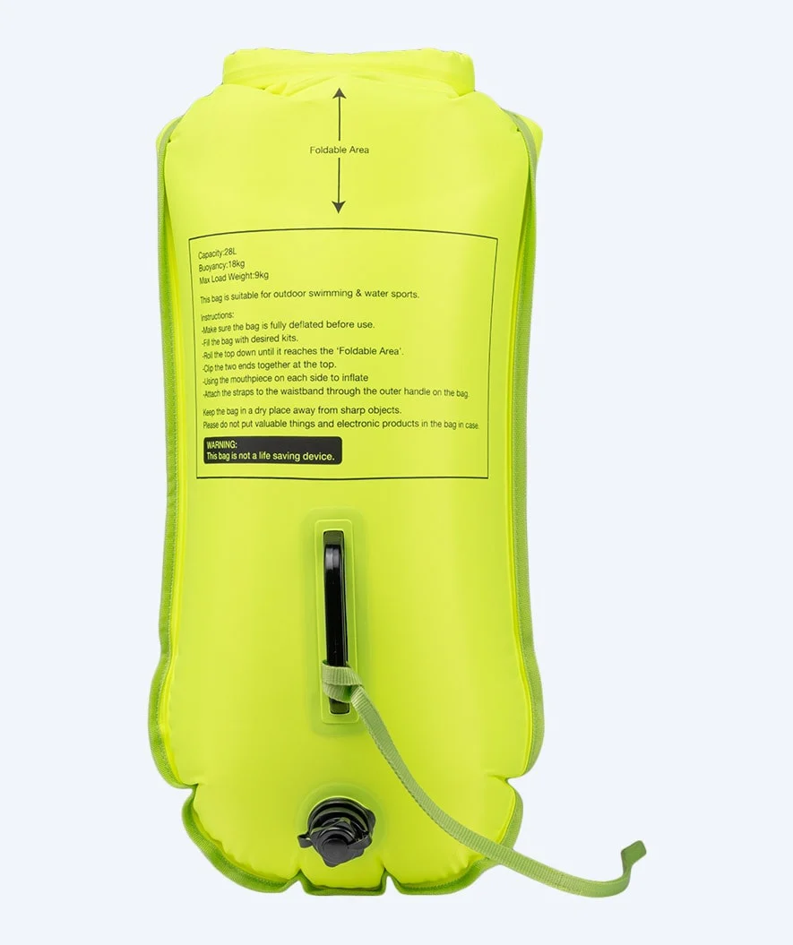 Watery Schwimmboje - Swim Buoy & Dry Bag 28L - Fluo Gelb - Image 2