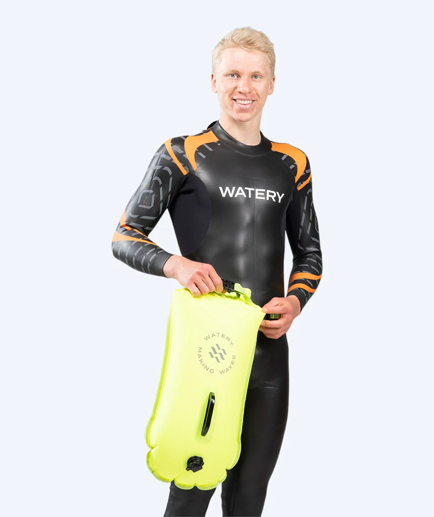 Watery Schwimmboje - Swim Buoy & Dry Bag 28L - Fluo Gelb - Image 5