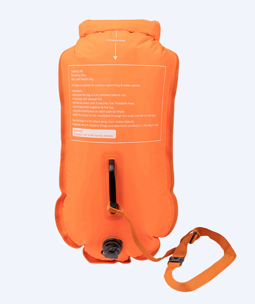 Watery Schwimmboje - Swim Buoy & Dry Bag 28L - Orange - Image 2
