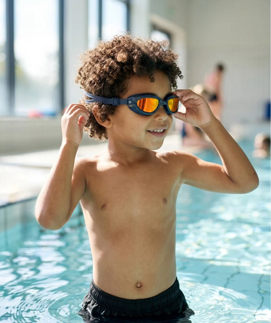 Watery Schwimmbrille für Kinder - Wade Mirror - Donkerblau/Gold - Image 4