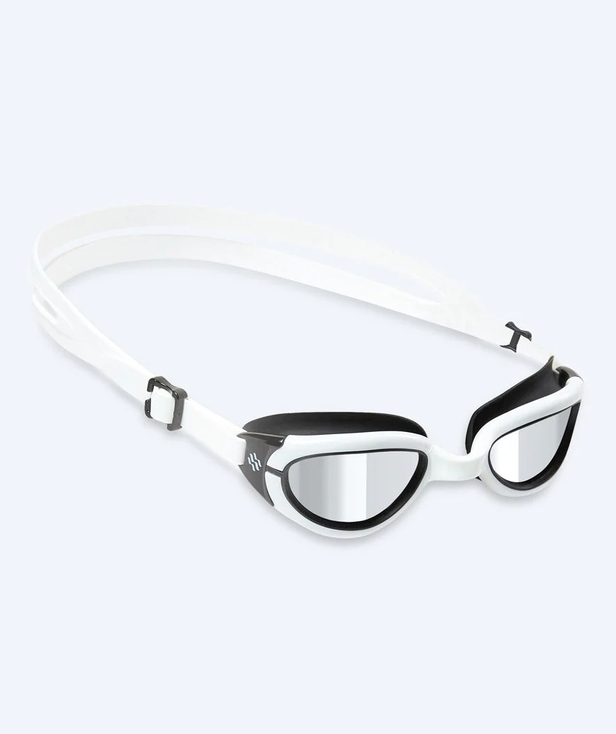 Watery Schwimmbrille für Kinder - Wade Mirror - Weiß/Silber