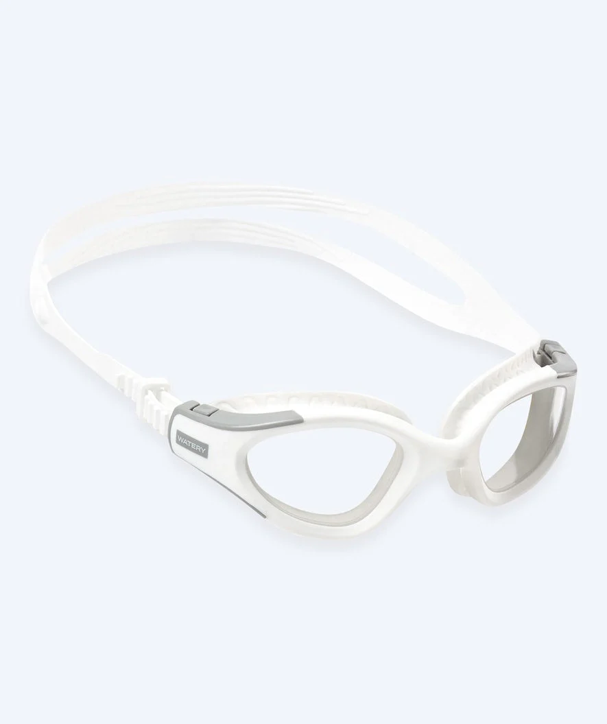 Watery Schwimmbrille für Freizeitschwimmer - Kelvin Active - Weiß/Klar