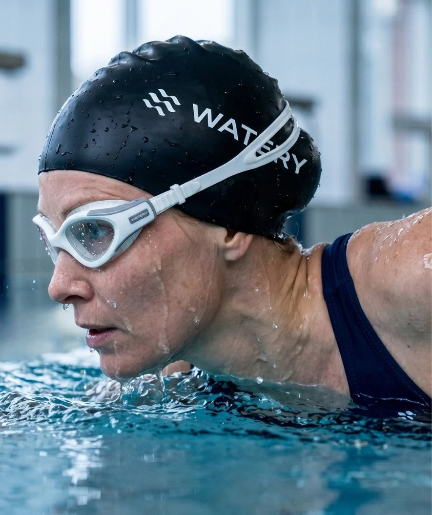 Watery Schwimmbrille für Freizeitschwimmer - Kelvin Active - Weiß/Klar - Image 5