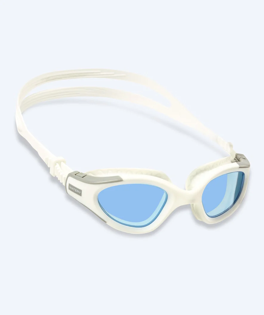 Watery Schwimmbrille für Freizeitschwimmer - Kelvin Active - Weiß/Hellblau