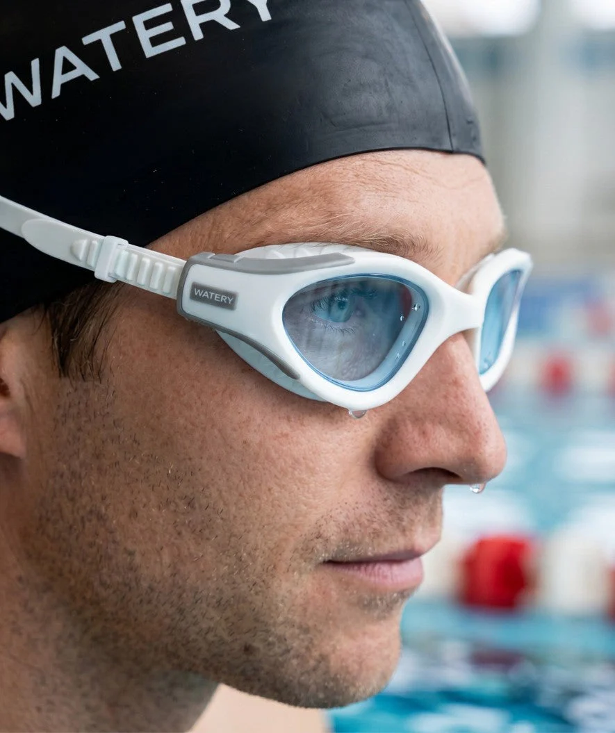 Watery Schwimmbrille für Freizeitschwimmer - Kelvin Active - Weiß/Hellblau - Image 4