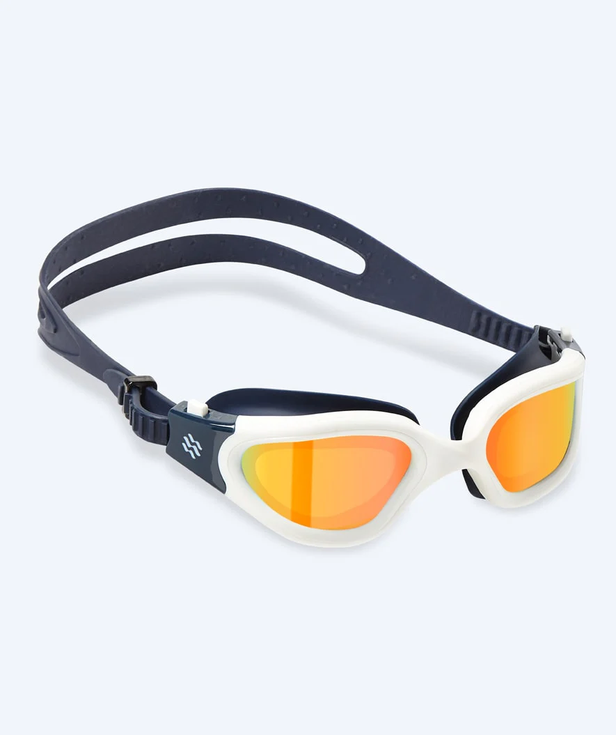 Watery Schwimmbrille für Freizeitschwimmer - Raven Mirror - Donkerblau/Gold