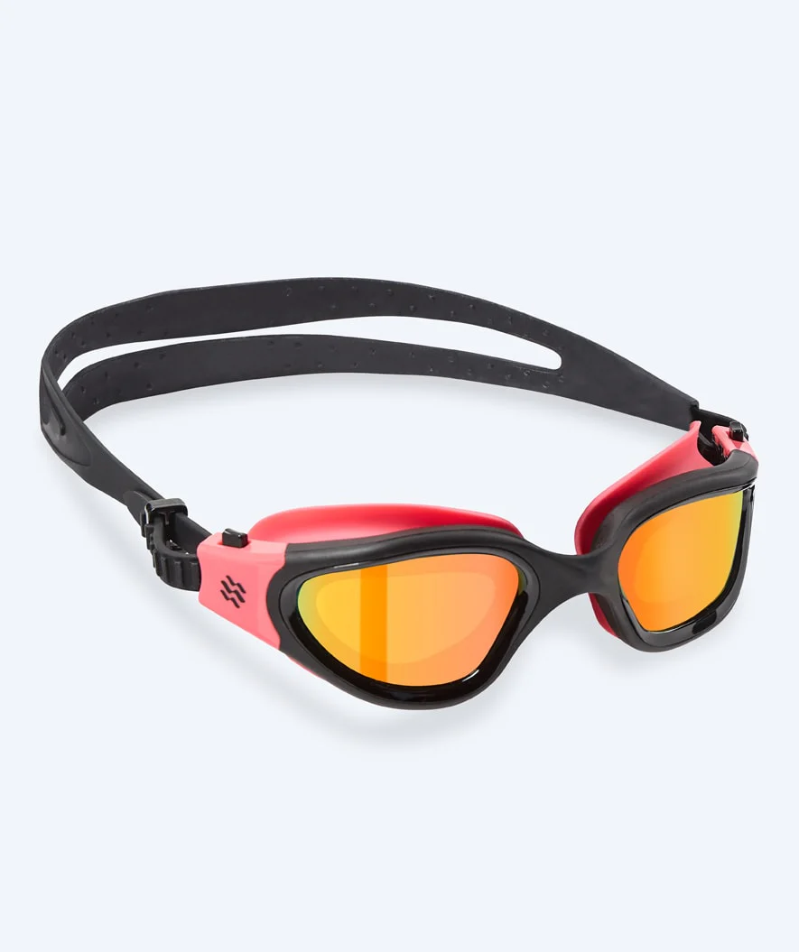 Watery Schwimmbrille für Freizeitschwimmer - Raven Mirror - Rosa/Gold