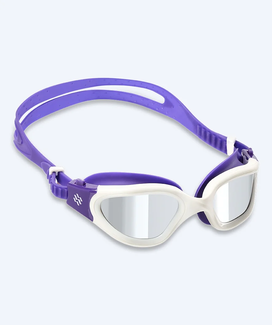 Watery Schwimmbrille für Freizeitschwimmer - Raven Mirror - Lila/Silber