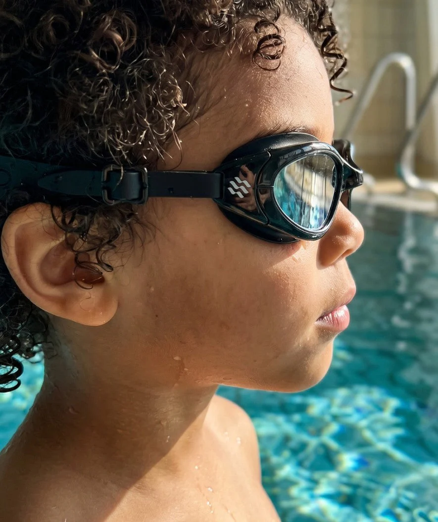 Watery Schwimmbrille für Kinder - Wade Mirror - Schwarz/Silber - Image 5