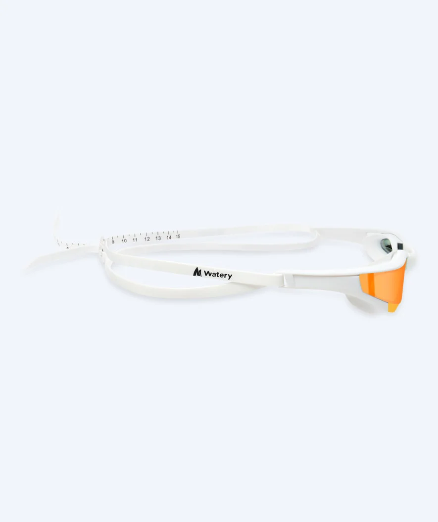 Watery Schwimmbrille - Instinct Elite Mirror - Weiß/Gold - Image 4