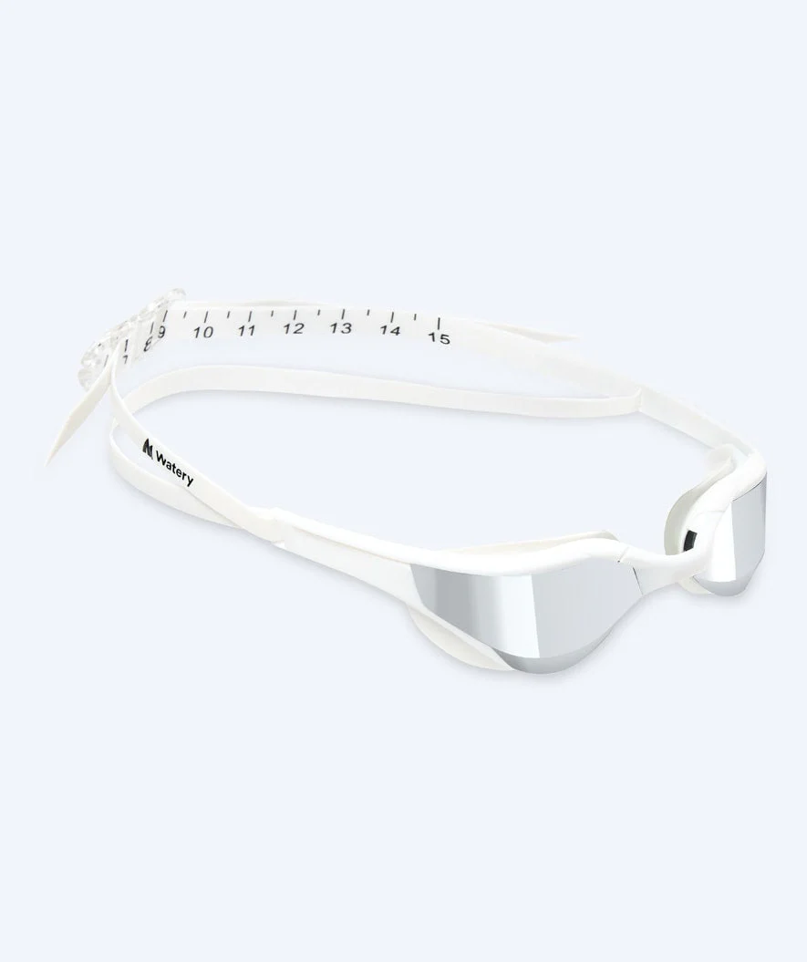 Watery Schwimmbrille - Instinct Elite Mirror - Weiß/Silber