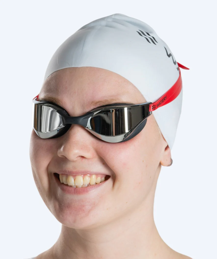 Watery Schwimmbrille - Instinct Mirror - Rot/Silber - Image 7
