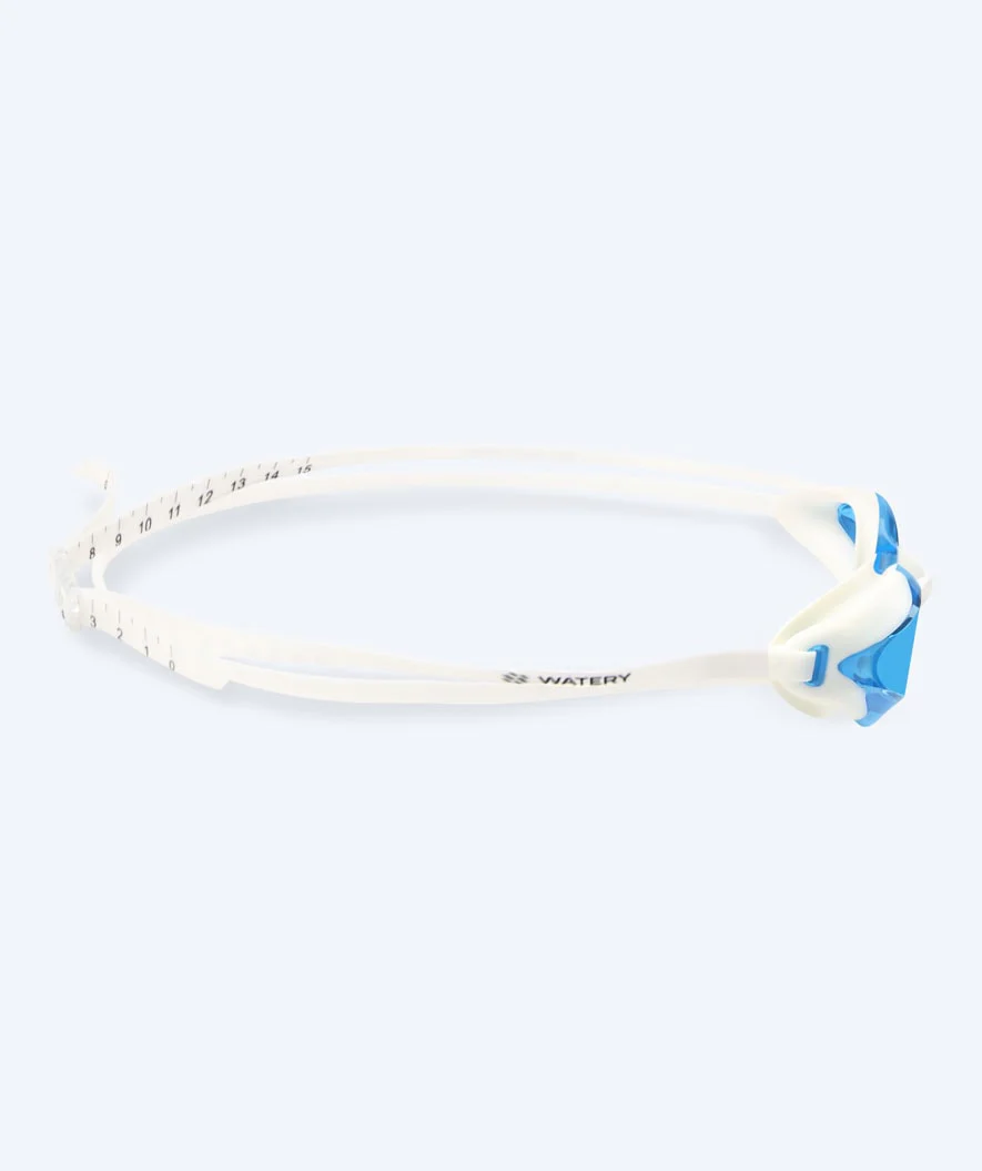 Watery Elite Schwimmbrillen - Poseidon Ultra Mirror - Weiß/Blau - Image 4