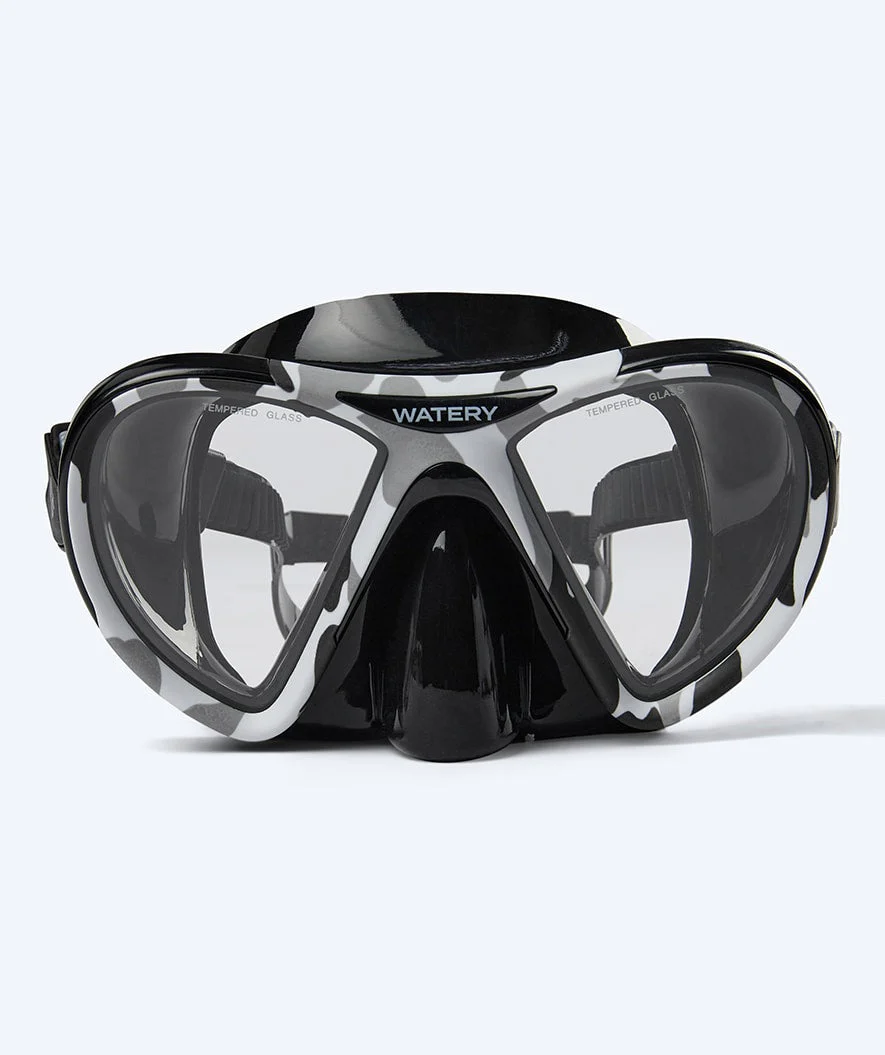 Watery Tauchmaske für Erwachsene (ab 12 Jahre) - Rudder Camo - Schwarz