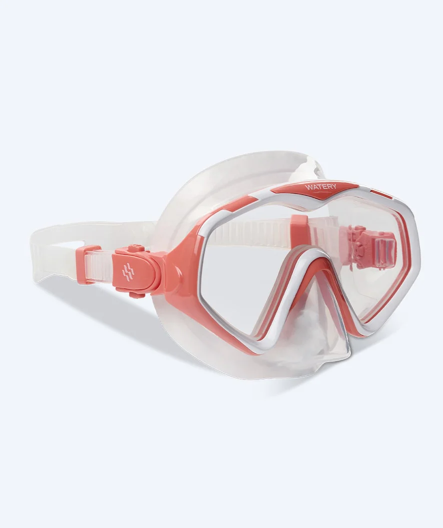 Watery Tauchmaske für Erwachsene (ab 15 Jahre) - Leach Pro - Weiß/Hellrosa - Image 2