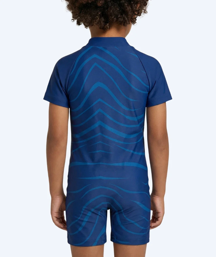 Watery UV Anzug für Kinder - Fjord Kurzarm Rashguard - Donkerblau - Image 2