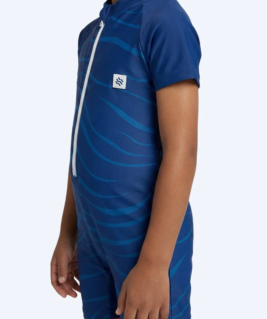 Watery UV Anzug für Kinder - Fjord Kurzarm Rashguard - Donkerblau - Image 3