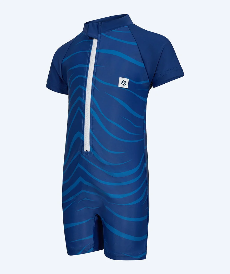Watery UV Anzug für Kinder - Fjord Kurzarm Rashguard - Donkerblau - Image 6