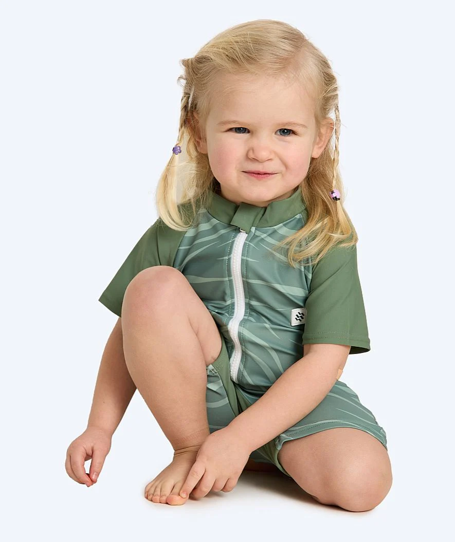 Watery UV Anzug für Kinder - Fjord Kurzarm Rashguard - Grün - Image 3