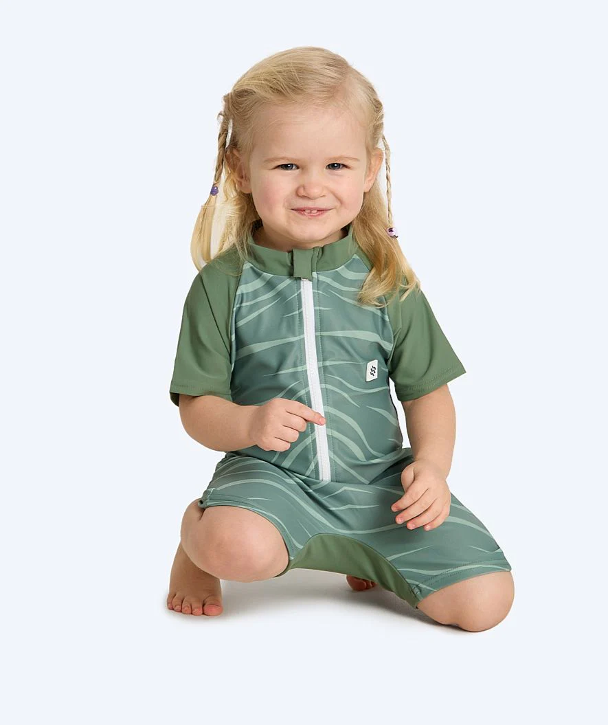 Watery UV Anzug für Kinder - Fjord Kurzarm Rashguard - Grün - Image 4