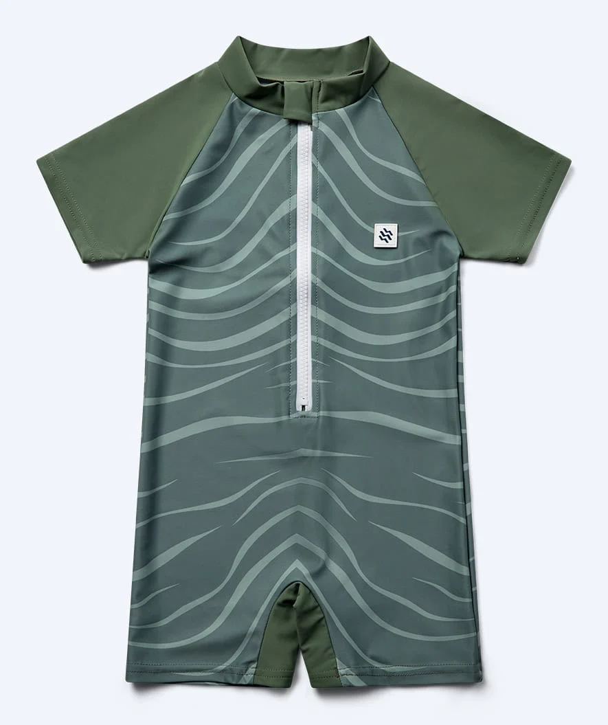 Watery UV Anzug für Kinder - Fjord Kurzarm Rashguard - Grün - Image 8